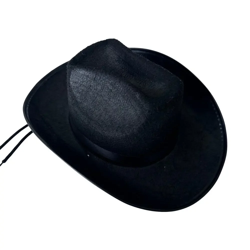 Black western cowboy hat costume